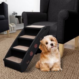 Dog Stair Black PP (polypropylene), felt Medium Foldable