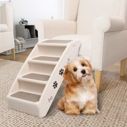 Dog Stair Cream Polypropylene 24.4x15.7x19.5 in Foldable