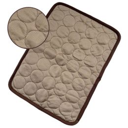Dog Cooling Mat Summer Pets Cold Bed Extra Large For Small Big Dogs Pet Accessories Cat Durable Blanket Sofa Cat Ice Pad Blanket Pet Products (Option: Brown-S50*40cm)